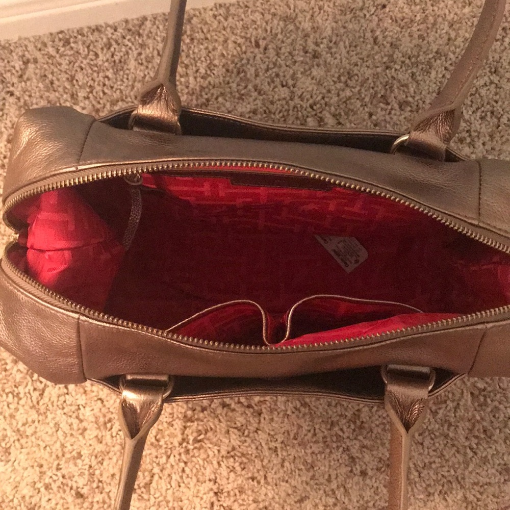 Elaine Turner Medium Gold Satchel Purse - Picture 3 of 10